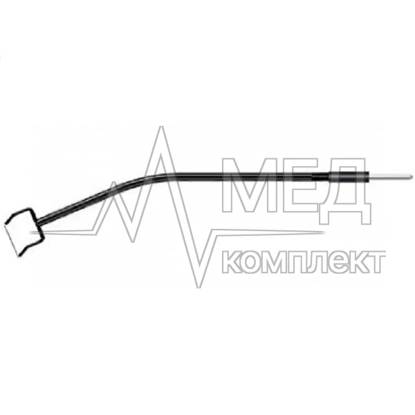 Электрод-аденотом монополярный для ЛОР-практики ФОТЕК 18х0,2 мм нержавеющая сталь, изогнутый стержень, разъем 1,6 мм