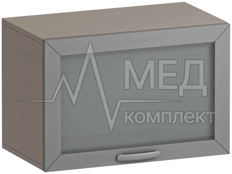 Шкаф навесной с откидной дверкой со стеклом медицинский Меделия М-ШНОс-60 (Фаворит)