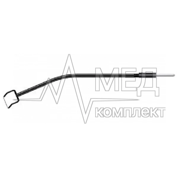 Электрод-аденотом монополярный для ЛОР-практики ФОТЕК 14х0,2 мм нержавеющая сталь, изогнутый стержень, разъем 1,6 мм