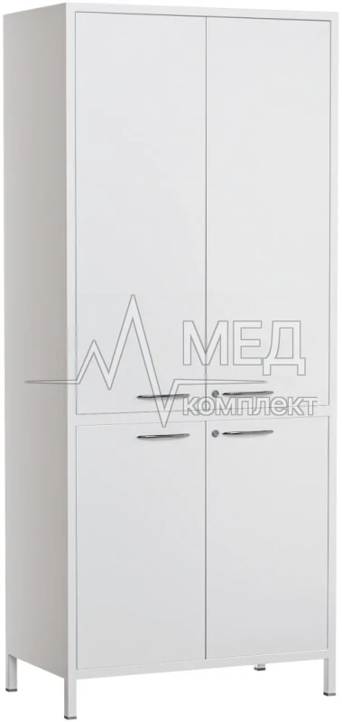 Шкаф медицинский двухстворчатый Меделия М-ШД-80 (Металл, 4 полки)