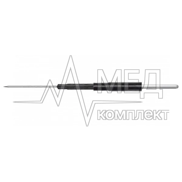 Игольчатый монополярный электрод ФОТЕК нержавеющая сталь 0,8 мм прямой стержень, разъем 1,6 мм