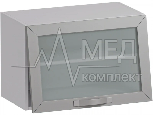 Шкаф навесной с откидной дверкой со стеклом медицинский Меделия М-ШНОс-80 (УДСП, л)
