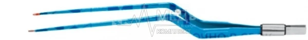Пинцет биполярный байонетный конусный антипригарный ФОТЕК CLEANTips длина 230 мм, наконечники прямые 6х1 мм, разъем евростандарт
