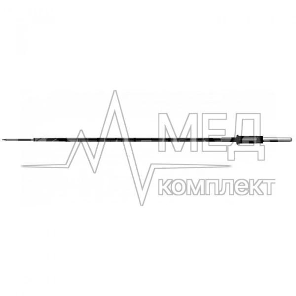 Игольчатый монополярный электрод ФОТЕК нержавеющая сталь 0,8 мм удлиненный стержень, разъем 2,4 мм