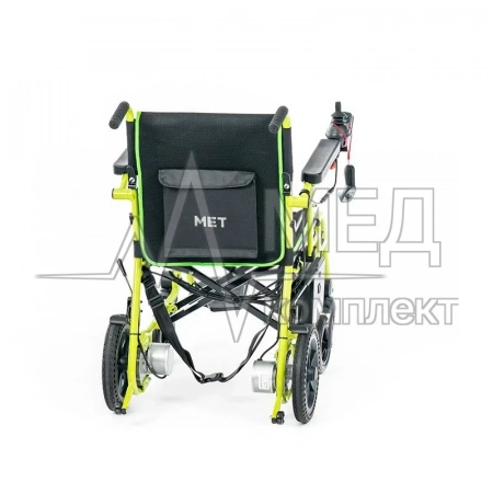 Суперлегкая электроколяска МЕТ COMPACT 15 складная с пультом ДУ для сопровождающих лиц