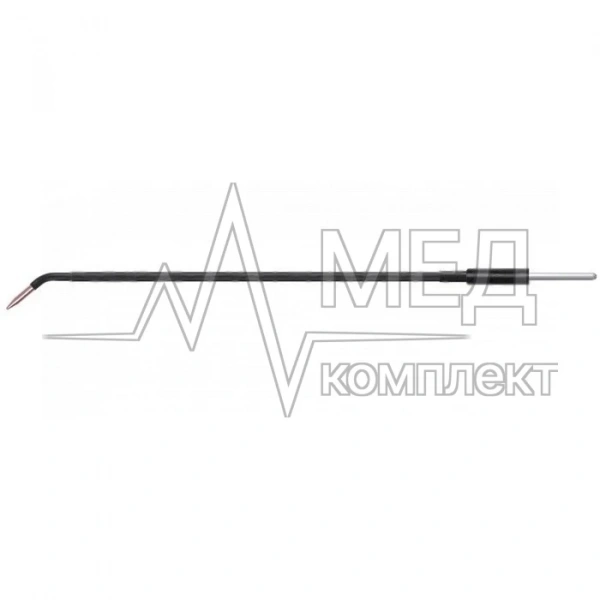 Игольчатый монополярный электрод с широкой иглой загнутый антипригарный ФОТЕК CLEANTips длина 100 мм, разъем 1,6 мм, нержавеющая сталь
