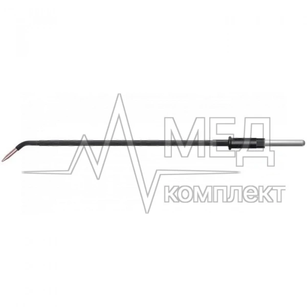 Игольчатый монополярный электрод с широкой иглой загнутый антипригарный ФОТЕК CLEANTips длина 100 мм, разъем 2,4 мм, нержавеющая сталь