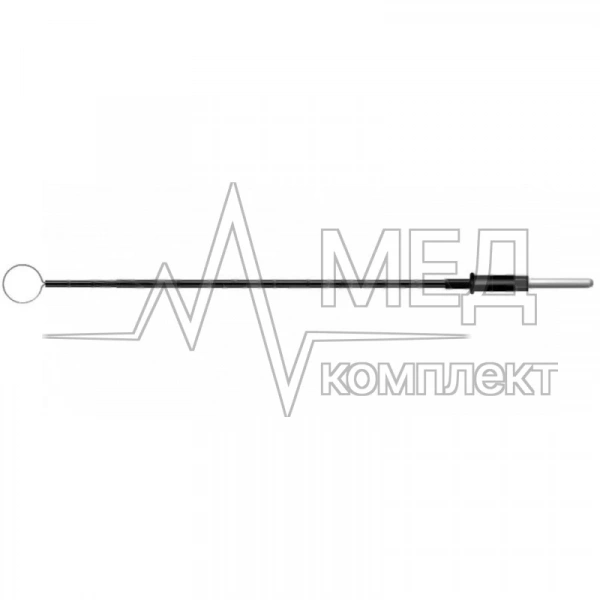 Электрод-петля круглый монополярный ФОТЕК 10х0,3 мм прямой удлиненный стержень, разъем 2,4 мм
