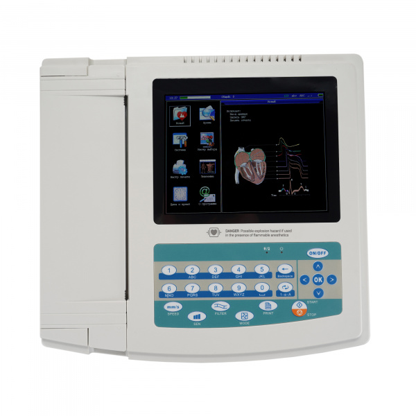 Электрокардиограф Med-Mos ECG1200G — 12-канальная запись, автоматический анализ и точная диагностика сердечной деятельности