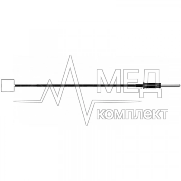 Электрод-петля квадратный монополярный ФОТЕК 10х10х0,3 мм прямой удлиненный стержень, разъем 2,4 мм