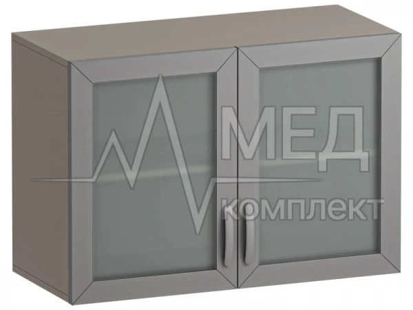 Шкаф навесной двухстворчатый со стеклянной дверкой медицинский Меделия М-ШНс-80 (Фаворит)