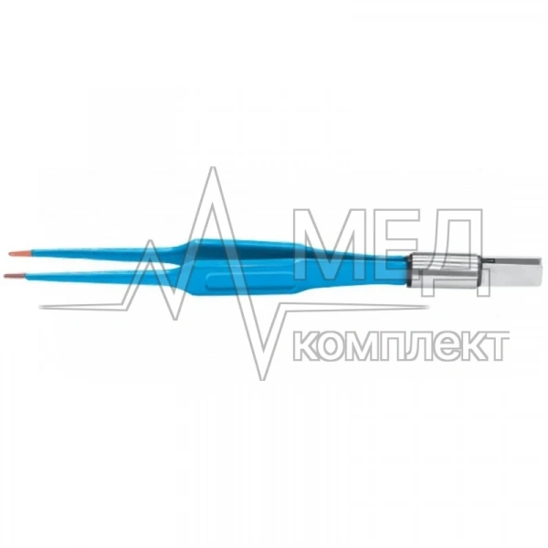 Пинцет биполярный микрохирургический антипригарный ФОТЕК CLEANTips длина 135 мм, наконечники прямые 6х0,5 мм, разъем евростандарт