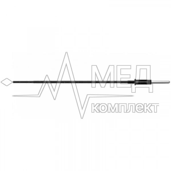 Электрод-петля ромбовидный монополярный ФОТЕК 7х10х0,3 мм прямой удлиненный стержень, разъем 2,4 мм