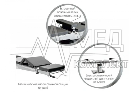 Стол операционный общехирургический МЕДИН ОМ-ДЕЛЬТА электрогидравлический