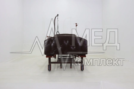 Кровать механическая Med-Mos YG-6 (MM-2124Н-11) ,темный премиум с туалетным устройством и функцией «кардиокресло»